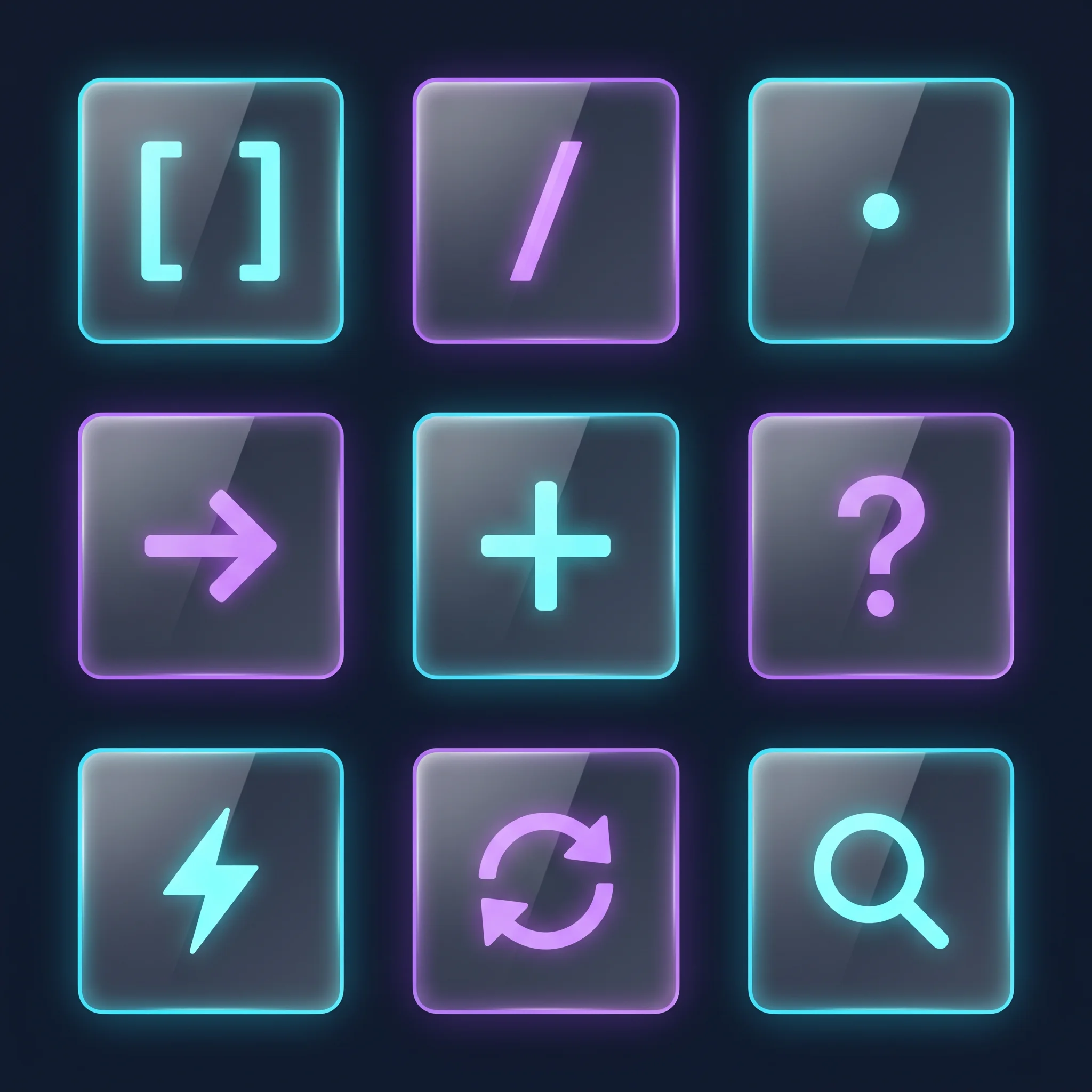 icon grid - 9 個鍵盤快捷鍵視覺化